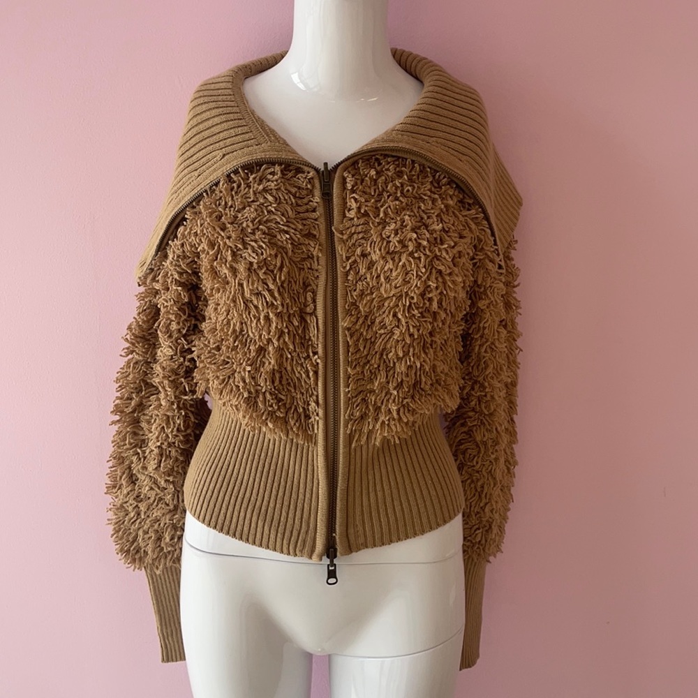 Tan sweater jacket